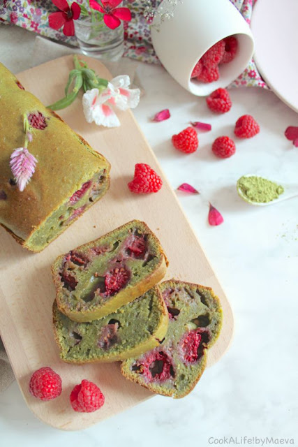 Cake matcha framboises (vegan) • Cook A Life! by Maeva