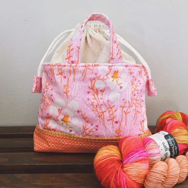 Threading My Way Sewn by YOU Drawstring Fabric Baskets