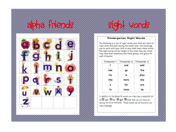 Kindergarten folder cover sheet image