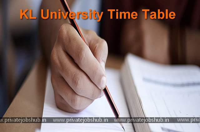 KL University Time Table KL University Time Table