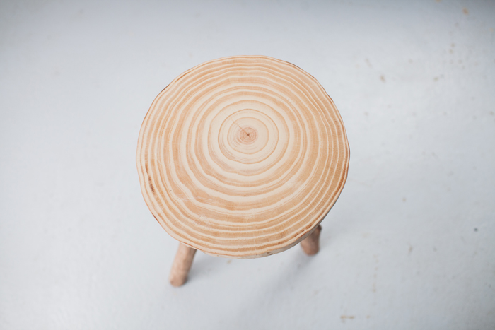 raw wooden stool simple nautic stool
