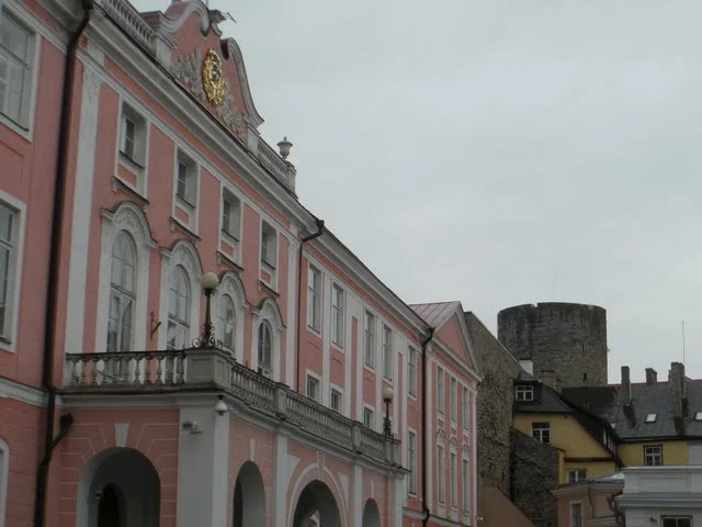 Pink palace in Tallinn, Estonia