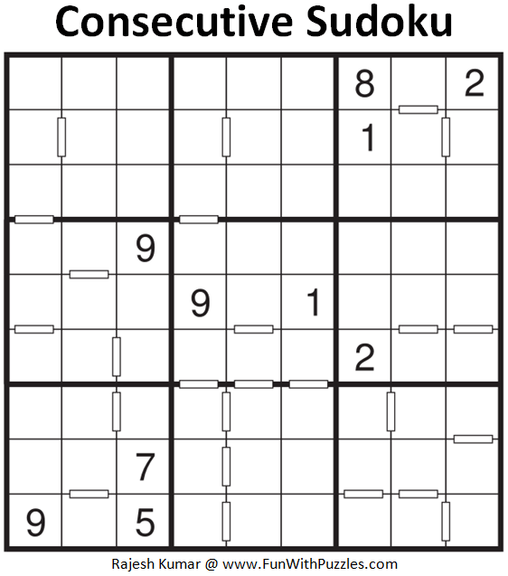 Consecutive Sudoku Puzzle (Fun With Sudoku #375)