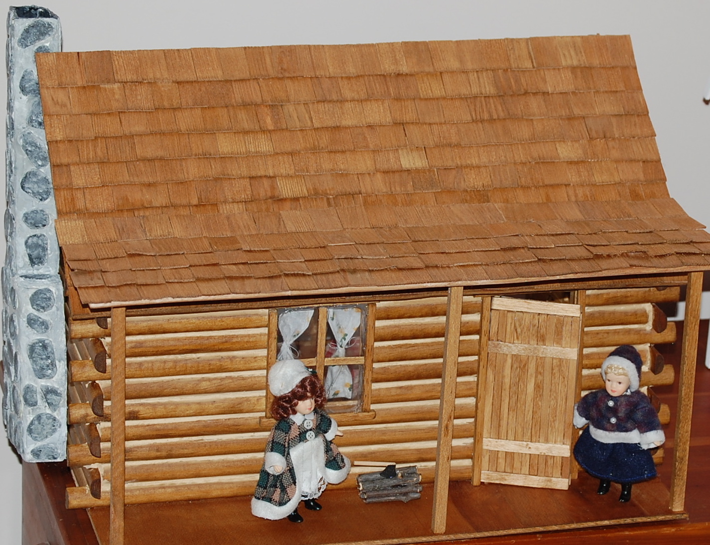 cabin dollhouse log scratch doll building furniture dollhouses