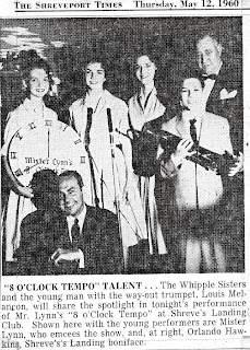 The Whipple Sisters at Shreve Landing Club May 12, 1960 on the Riverfront