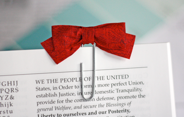 Bow Tie Paper Clip Bookmarks