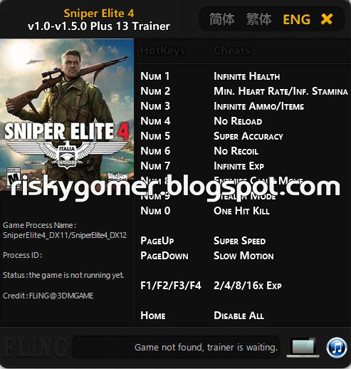 sniper elite 3 trainer unlock all items sniper elite 3 trainer unlock all items