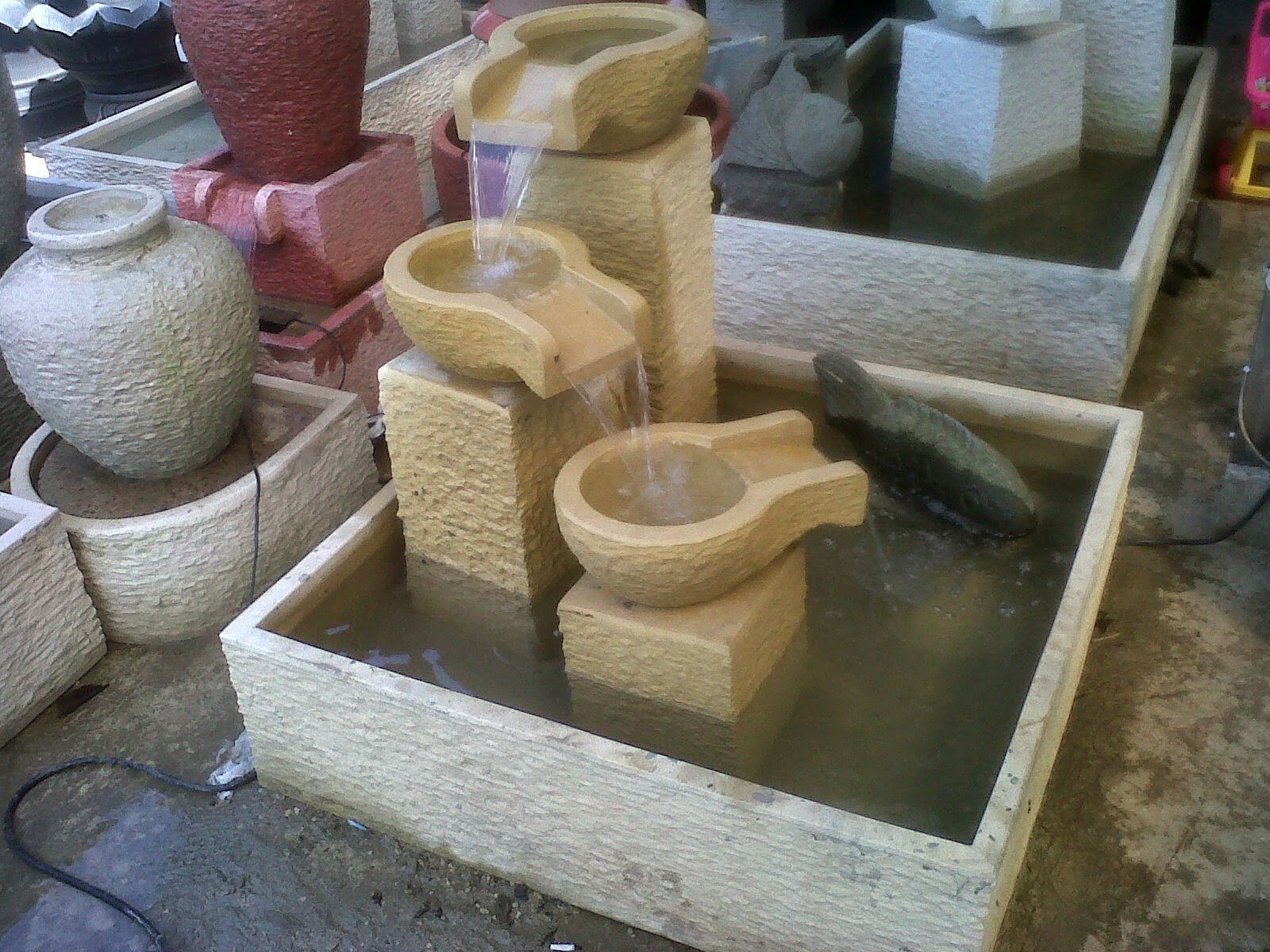 Jual kolam air mancur minimalis berbagai bentuk | kolam koi minimalis