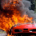 ALLAHUAKBAR !! Ferrari terbakar, pemandu sempat selamatkan diri