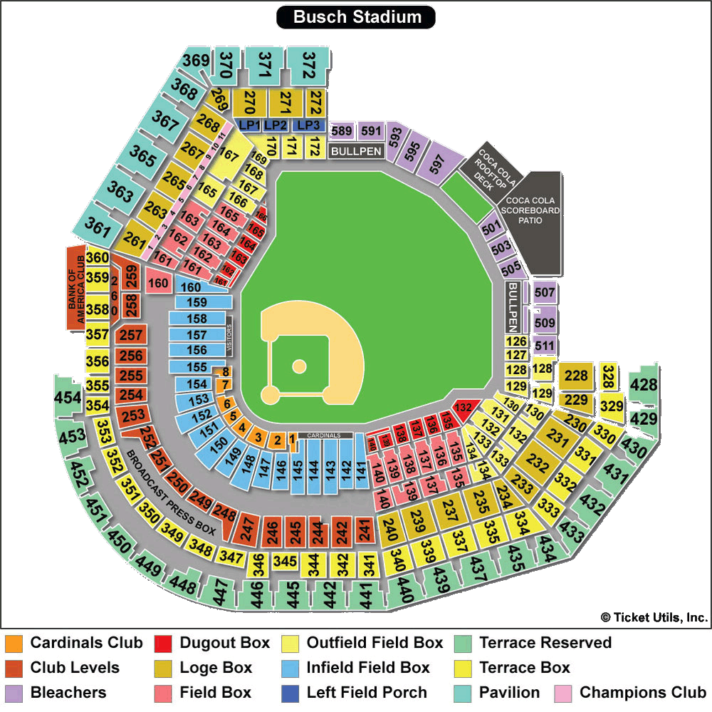 Busch Memorial Stadium Seating Chart