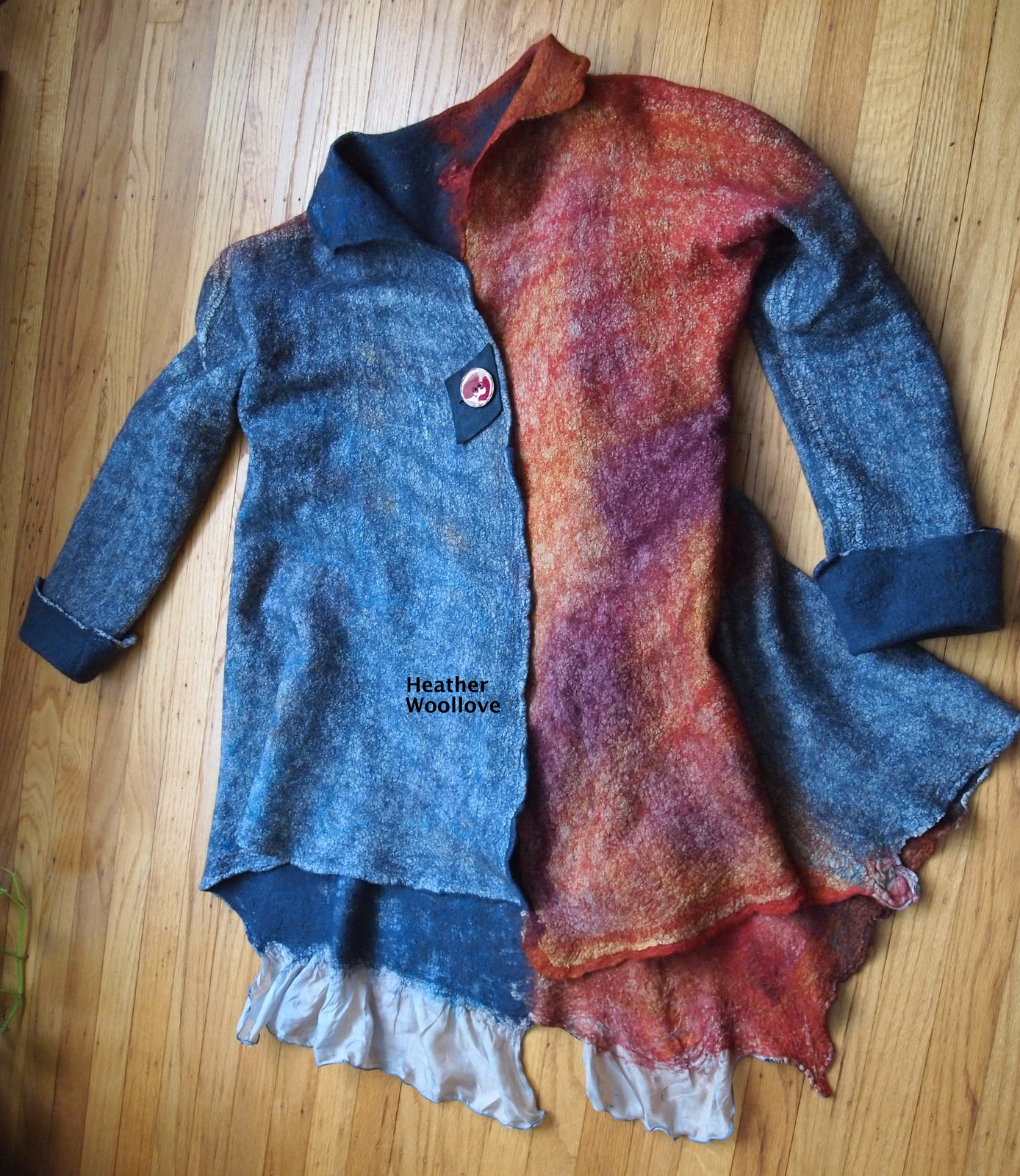 Wool lovefunctional fiber art Felt Jacket 'Details' and Giveaway Winner