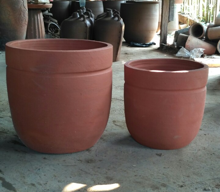 Ready Stok Pot  Terakota  Natural Keramik Mulya Plered 