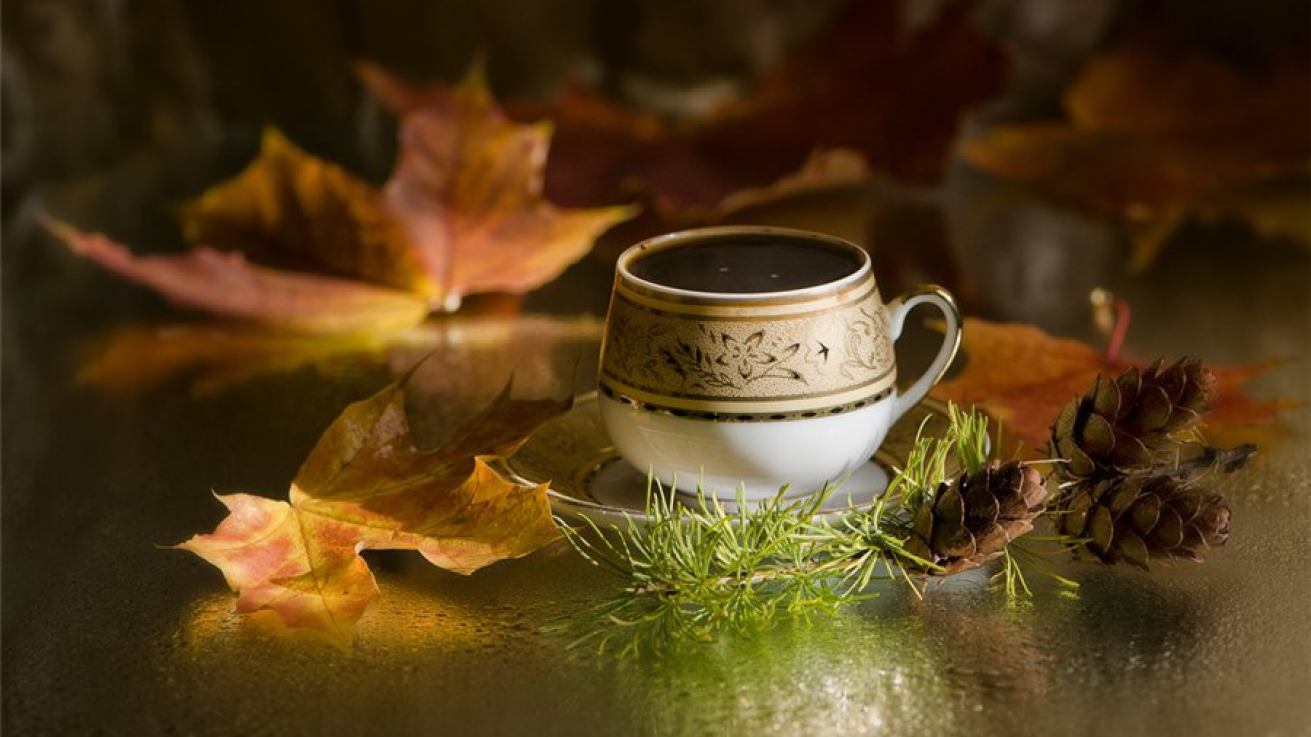 Утро октября картинки красивые. Осенний кофе. Уютного осеннего вечера. Чашка кофе осень. Красивое осеннее утро.