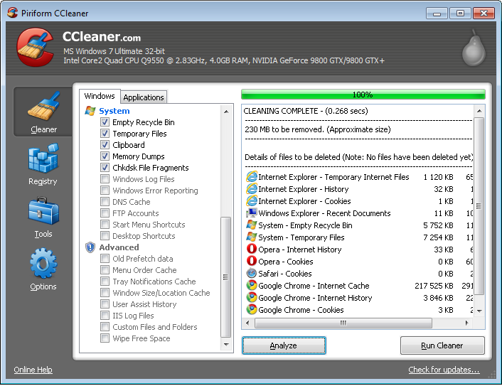 CCleaner 3.23 Dirilis Peningkatan Performa untuk Windows 8