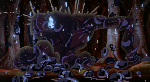 Goo flooding the world in Princess Mononoke (1997)
