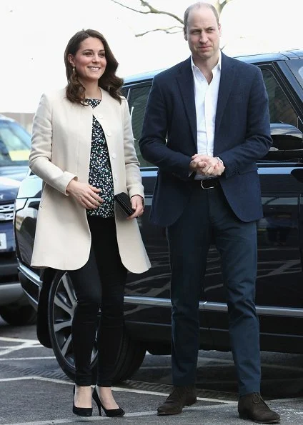 Kate Middleton wore Hobbs London Rosie top and she wore Goat Redgrave Coat