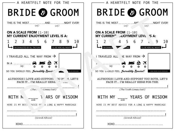 Life As You Live It Wedding Mad Libs Wedding Mad Libs