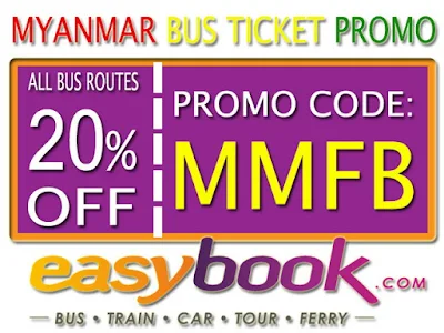Diskon 20% Pembelian Tiket Bus Myanmar Via Easybook