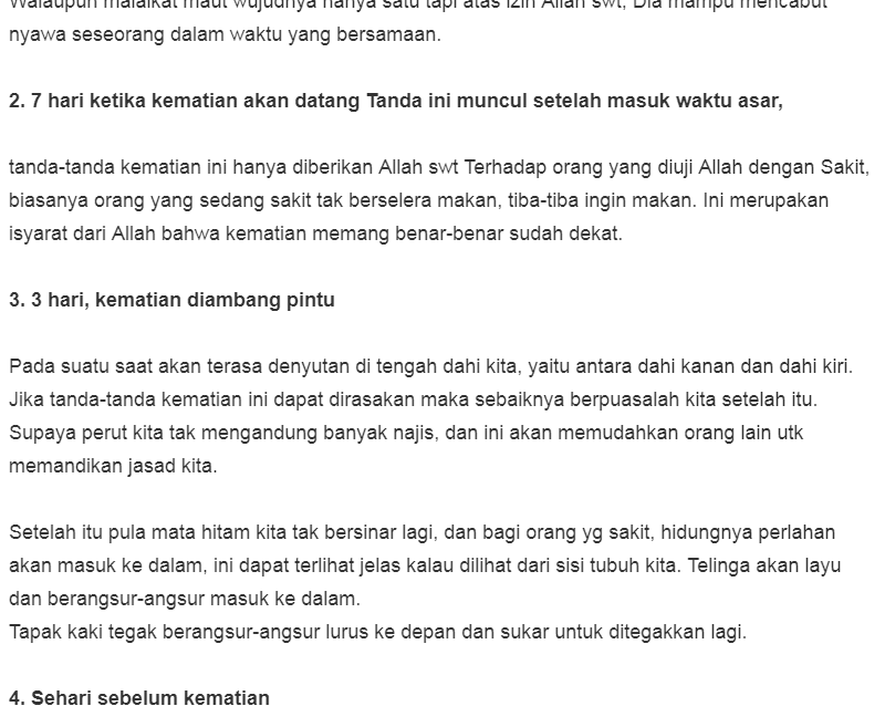 Inilah Tanda Tanda Sebulan Sebelum Menjelang Kematian Tapi Kebanyakan Kita Tak Menyadarinya Infonya Mas Tukiman