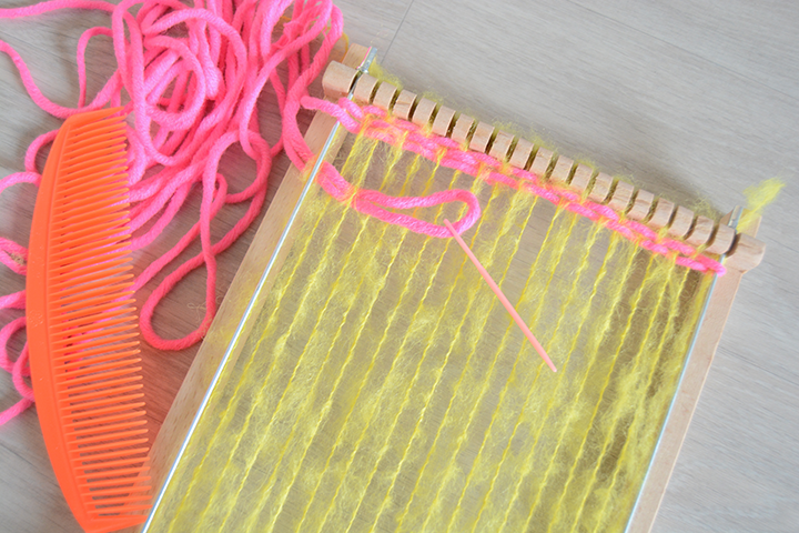 diy tissage mural étape 2