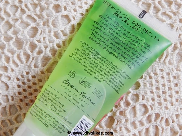 aroma magic neem and tea tree face wash 50ml