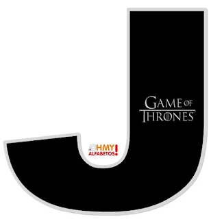 Abecedario con el Logo de Juego de Tronos. Alphabet with Game of Thrones Logo.