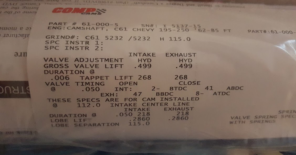 Turbo Camaro Camshaft