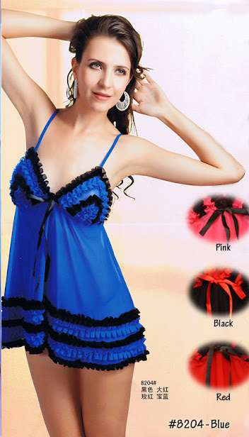 8204 : BLUE only, Free Size (Size Fits Most S, M & L) with G-String before RM 49 now only RM 39 !!!