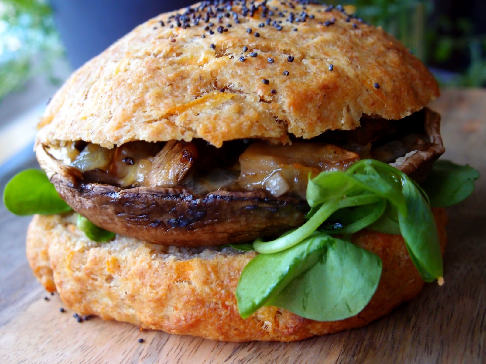 The VegHog Chestnut mushroom burger