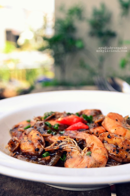 Udang Saus Lada Hitam | Momylicious