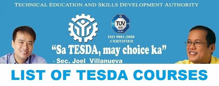 Full List Of Tesda Courses Offered Tesda Online Courses