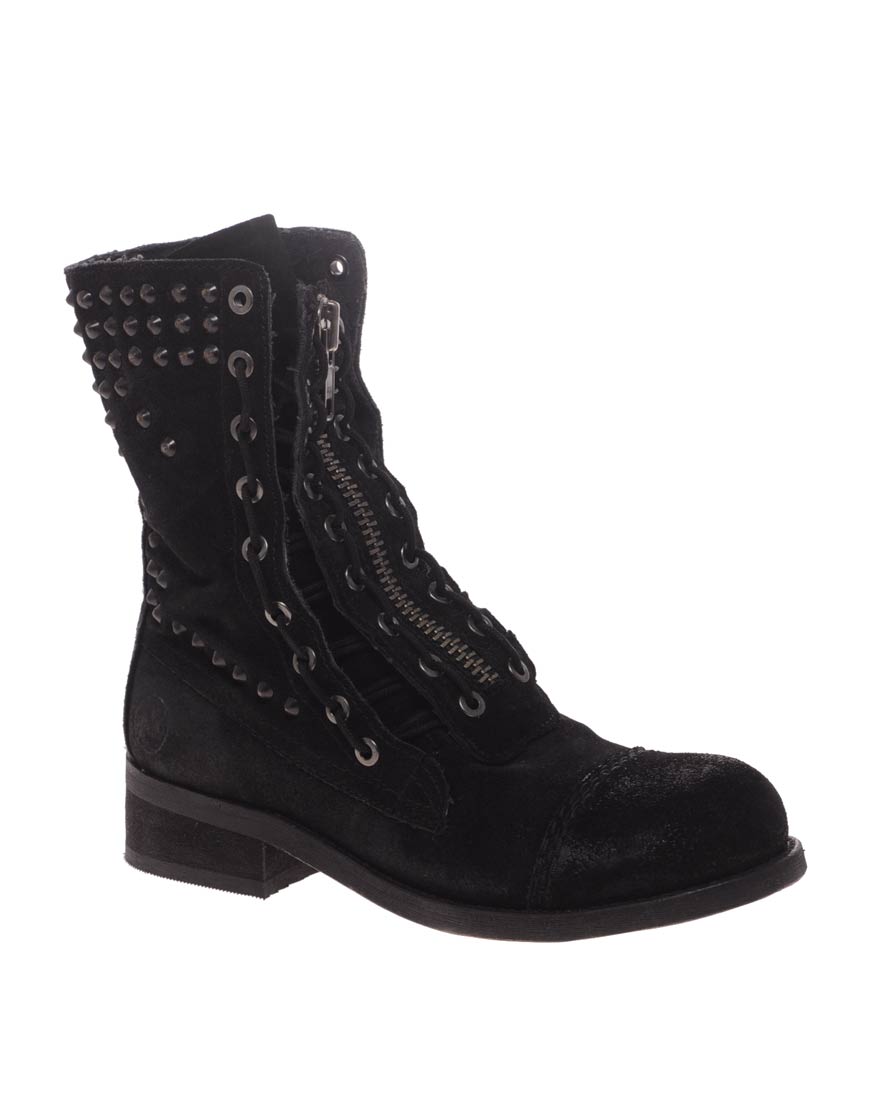 biker suede boots