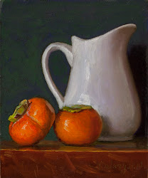 still wang persimmons oil painting fine persimmon bid