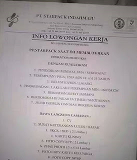 PT. Starpack Indahmaju PT. Starpack Indahmaju pulo gadung jakarta