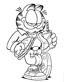 transmissionpress: Garfield coloring sheet for your kids drawing