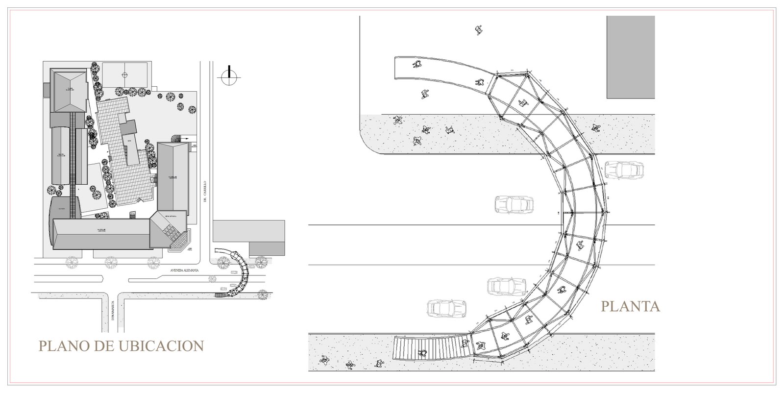 en construcción: Proyecto: pasarela peatonal