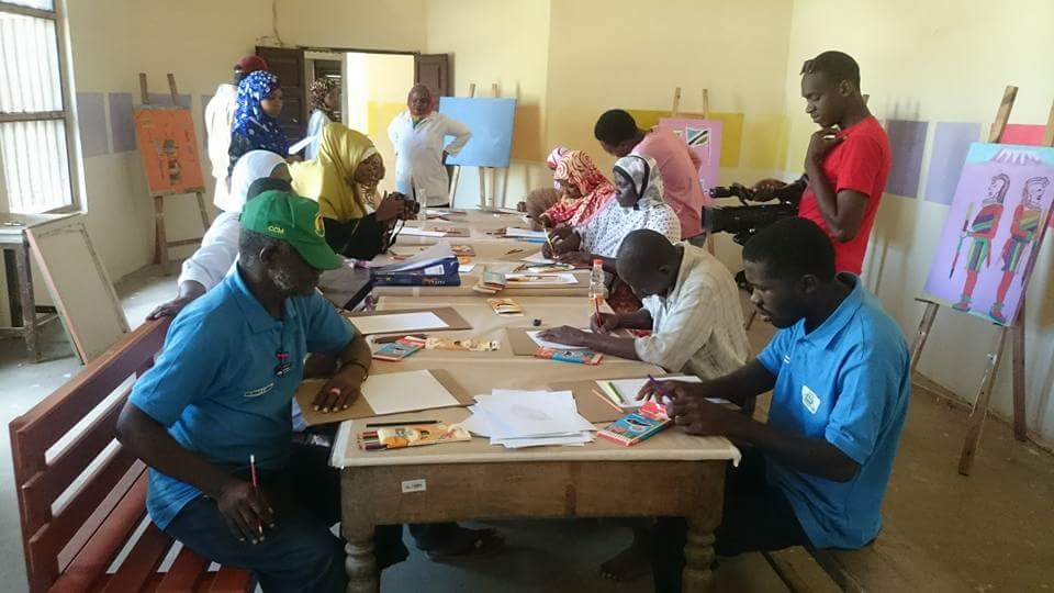 Zanzibar art, in the eyes of a local artist Dullah Wise. Art therapy at Kidonge Chekundu Mental