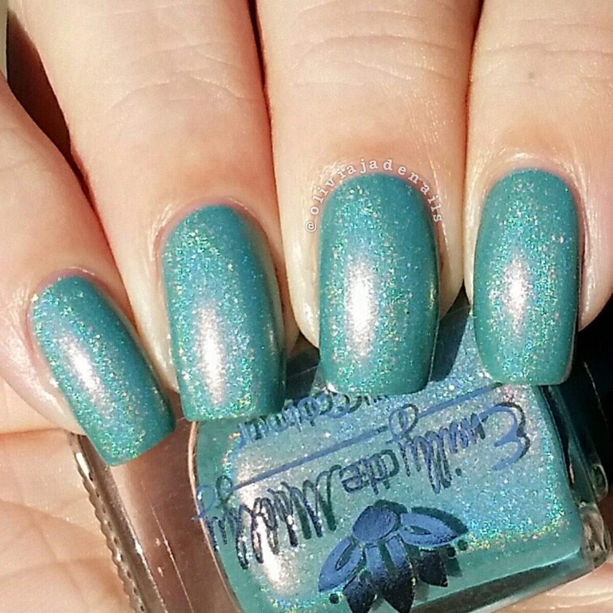 Emily de Molly Holo Patina swatched by Olivia Jade Nails