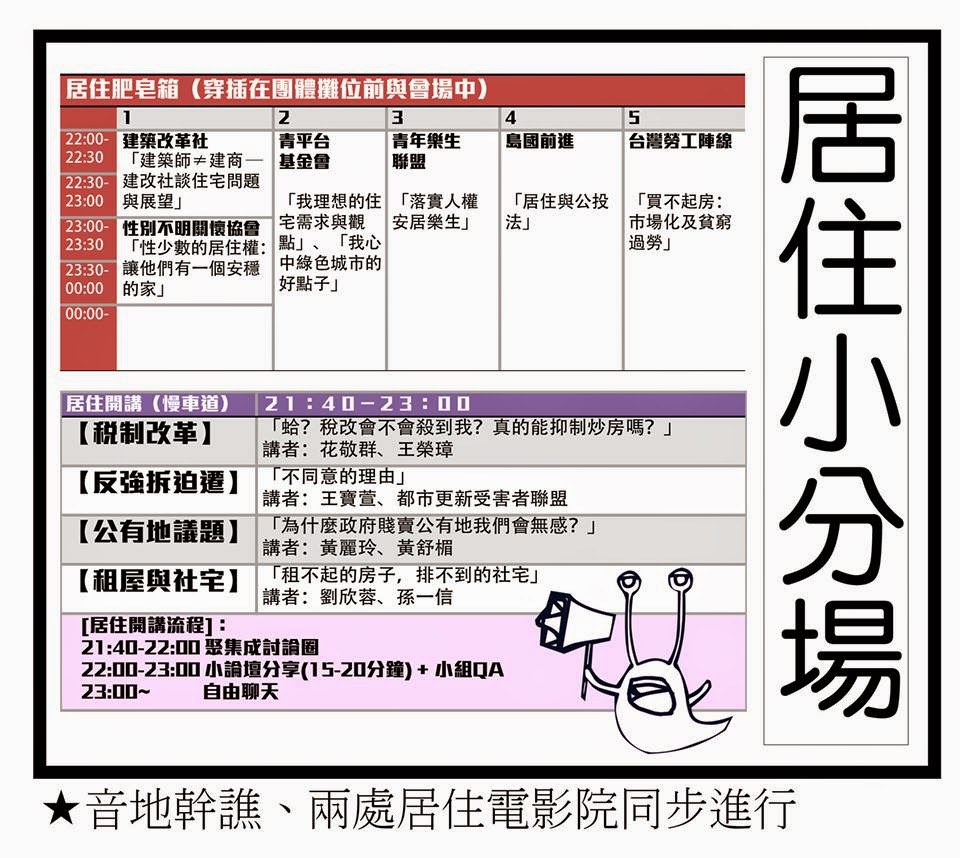 22:00-24:00 分場活動