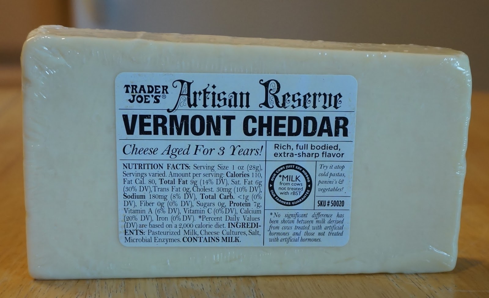 Exploring Trader Joe's Trader Joe's Artisan Reserve Vermont Cheddar