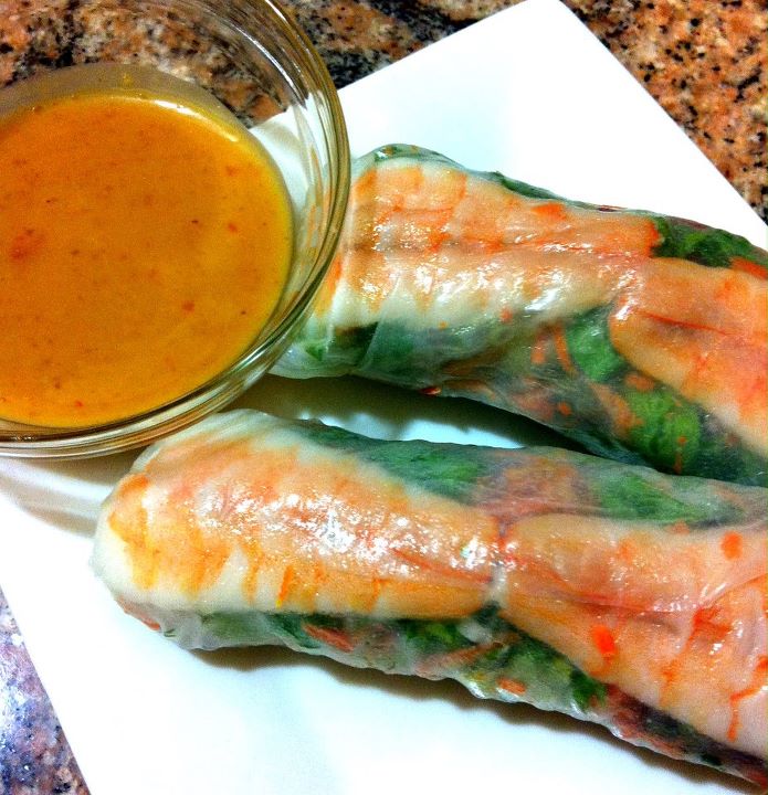 from the kitchens of kkp vietnamese fresh spring rolls with 2 dipping