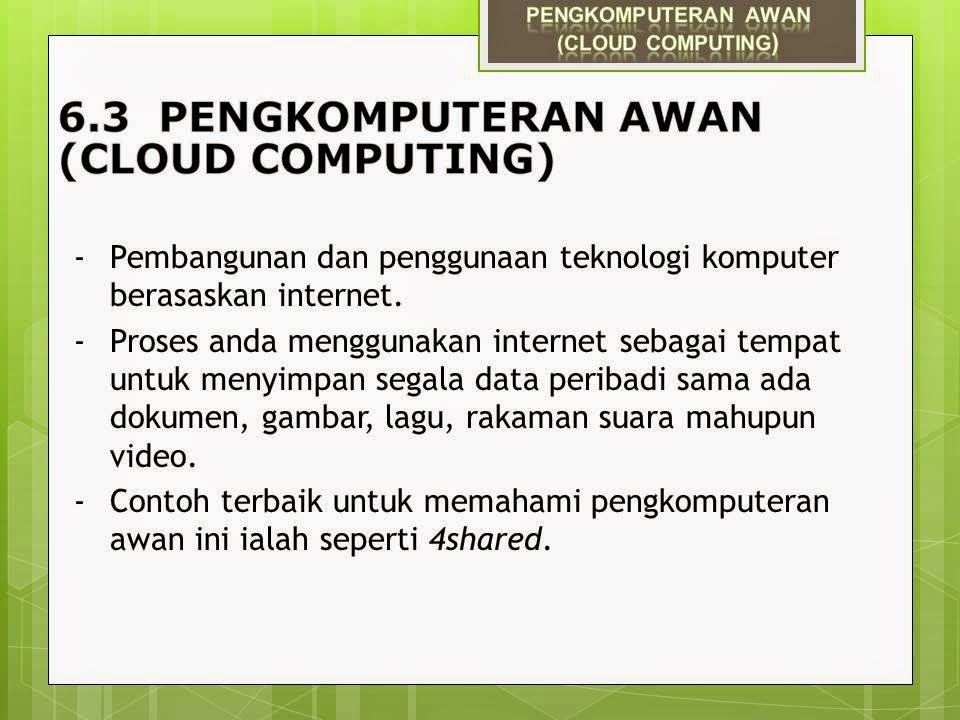 PENGKOMPUTERAN AWAN (CLOUD COMPUTING) SUBJEK TMK