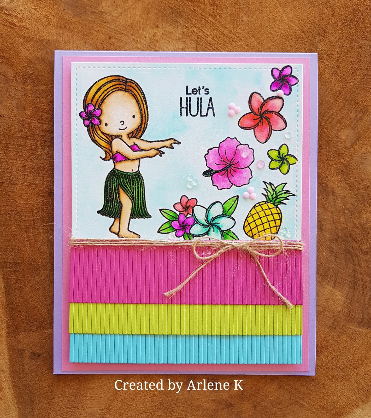 Knipoog Creations: Hawaiian Birthday Card