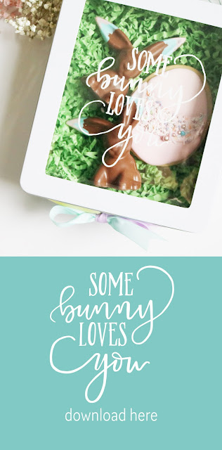sweet DIY idea for Easter - some bunny loves you free printable | Creative Bag