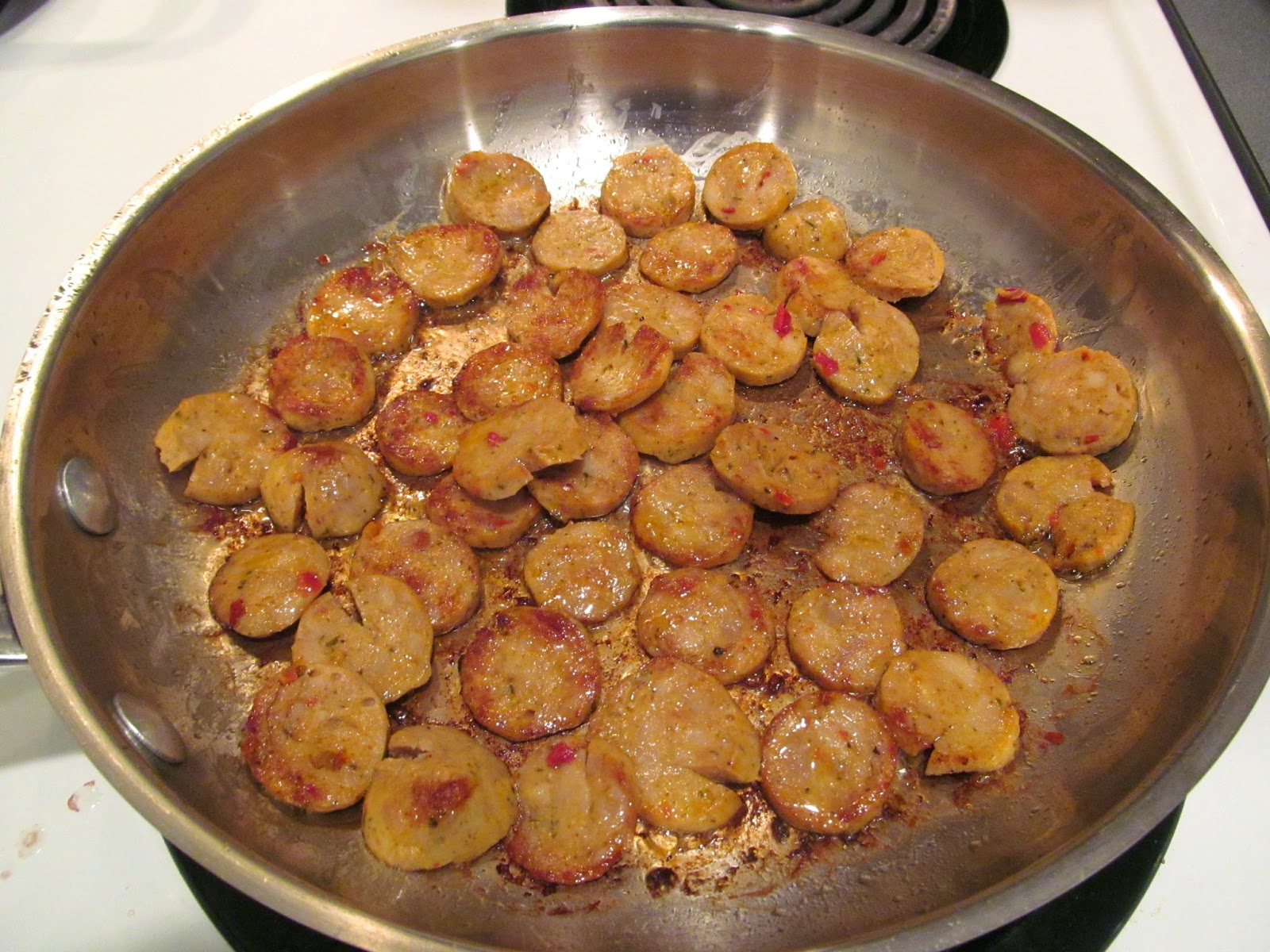 cooking sausage