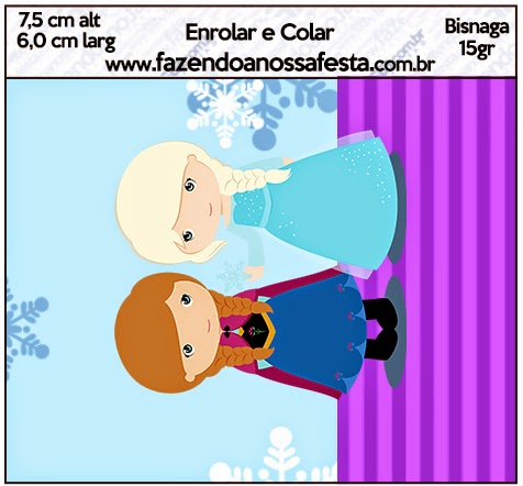 Frozen Niñas en Navidad: Etiquetas Candy Bar para Imprimir Gratis. Etiquetas de Frozen Niñas en Navidad para imprimir gratis.