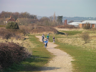 off road cycling on nature reserve