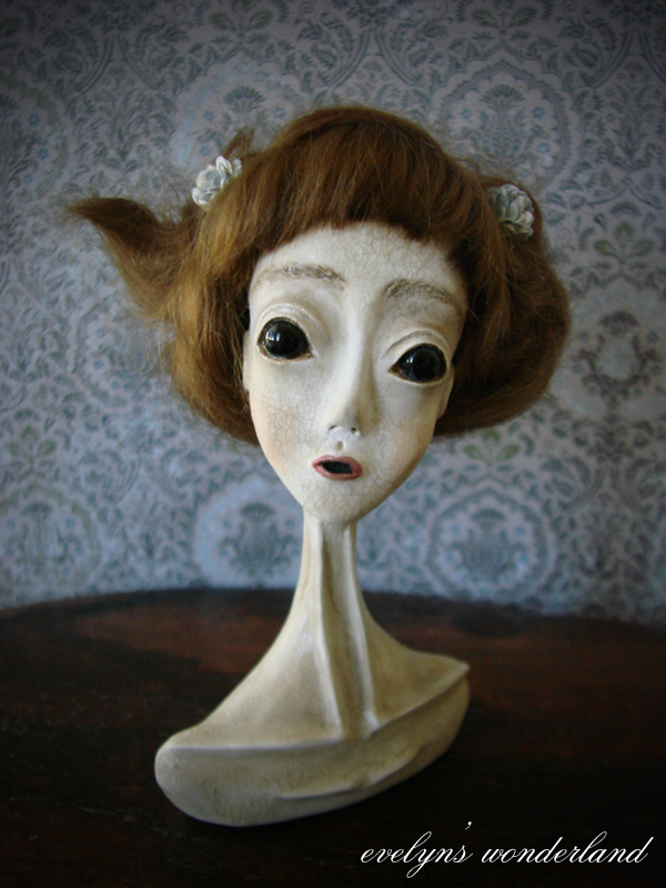 Evelyn's Wonderland Art Doll Bust Sculpture...