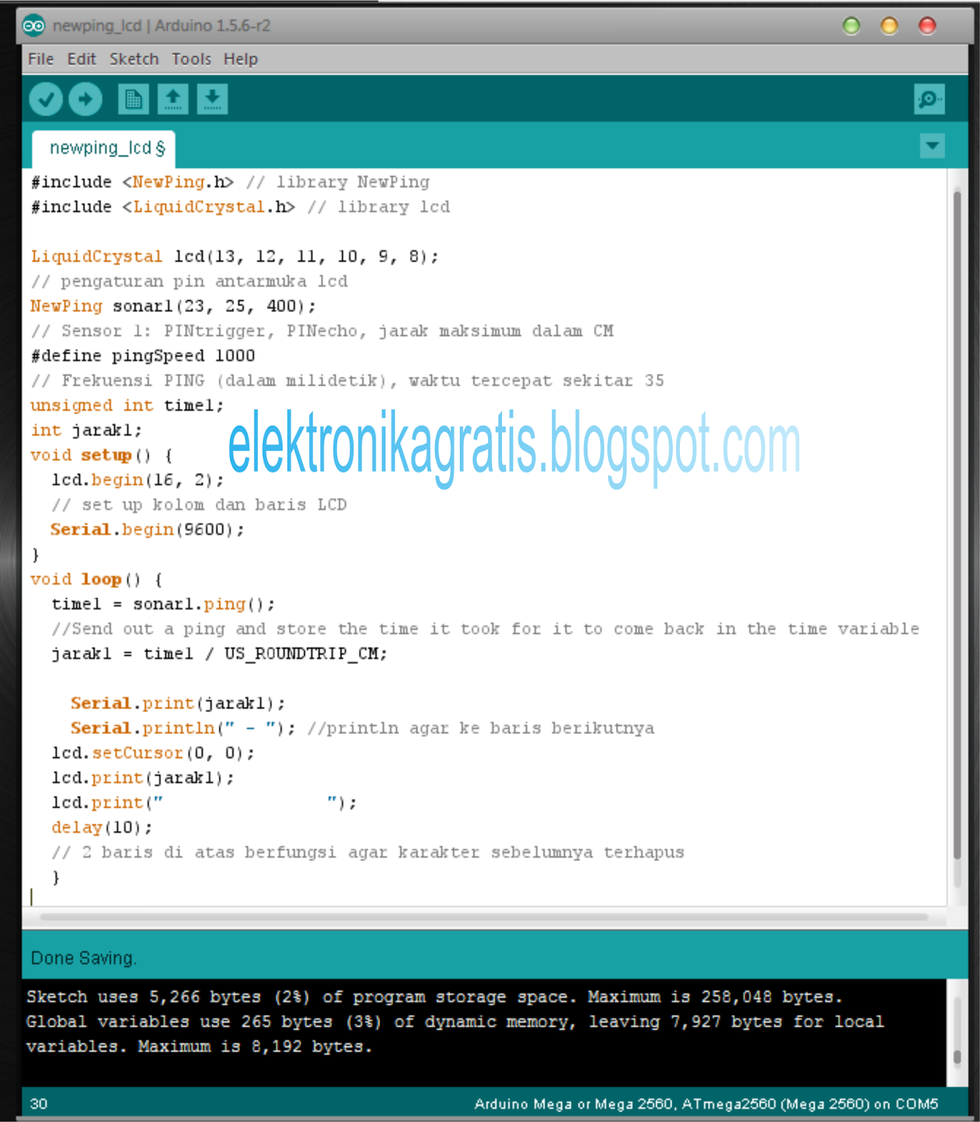 Tutorial Arduino (Indonesia) : Sensor Ultrasonik / Ping / HC SR04 dan ...