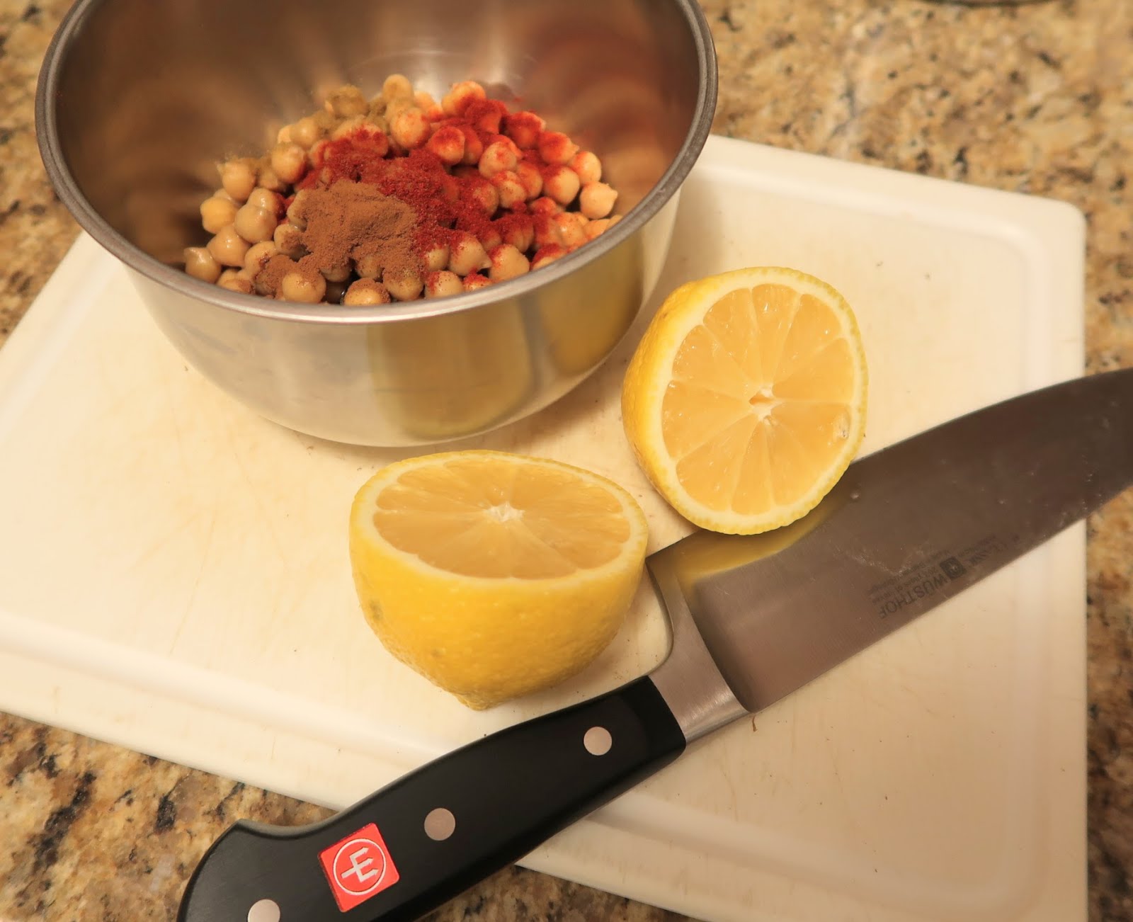 New recipes cooking healthy meal prep planning meals sweet potato minimalist baker chickpea garbanzo bean hummus lemon knife